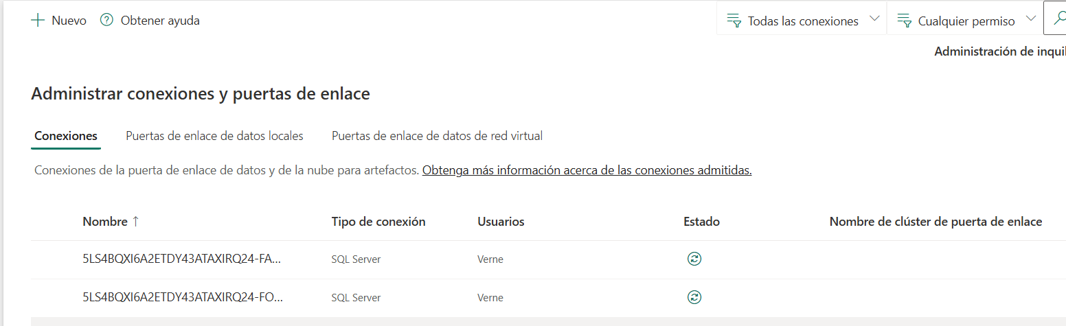 Administrar Conexiones